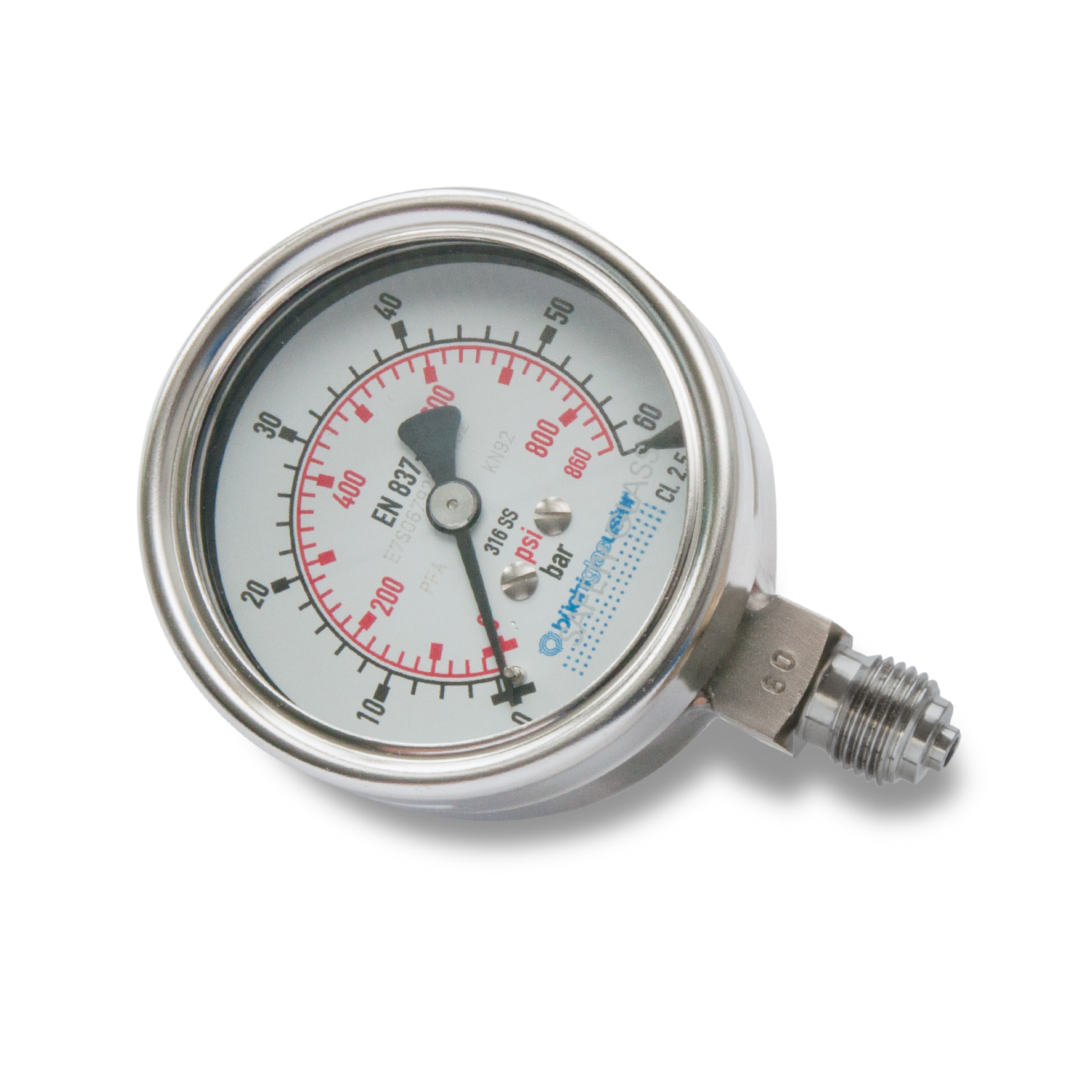 Manometer 60bar AISI 316