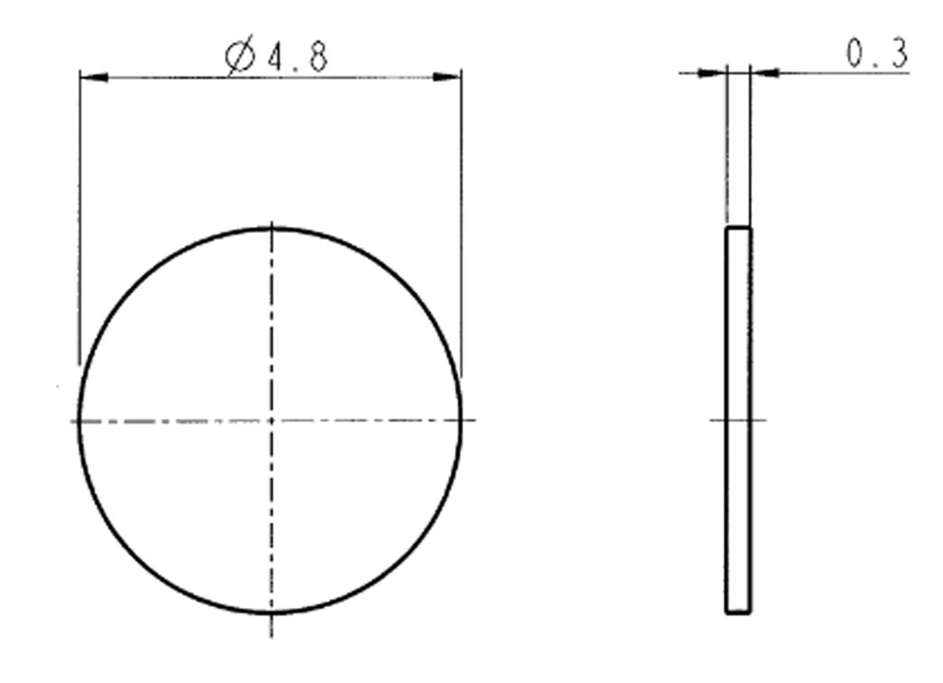 Sapphire, 4.8 mm, 5 discs