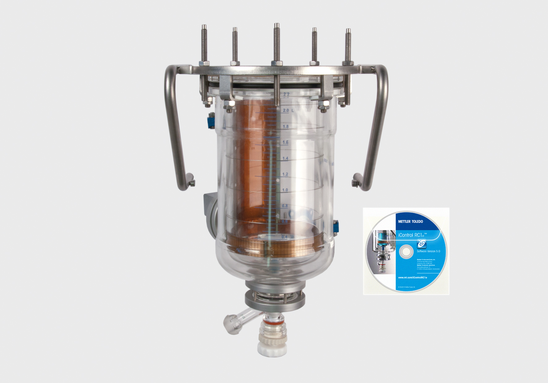 AP01-2-RTCal Glass reactor vessel 2 L