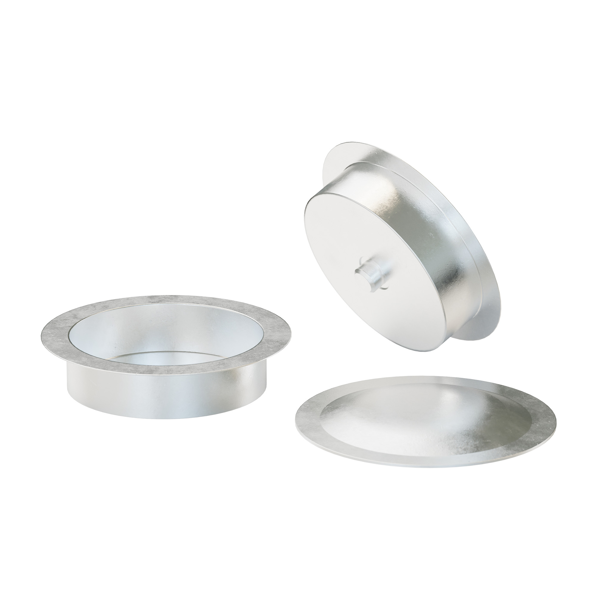 Crucible 40 uL, Al, 100 pcs, pin