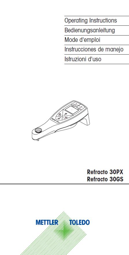 Operating Manual Refracto 30P